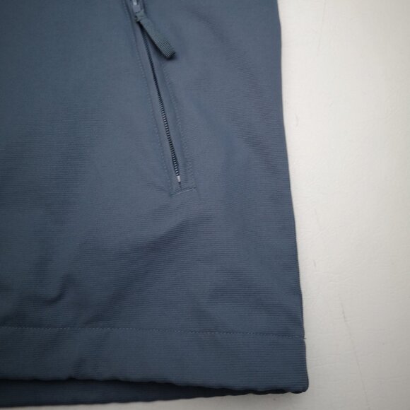 Chaps Men's Size Medium Blue Lined Jacket with Hood Hidden in Collar - Picture 8 of 13